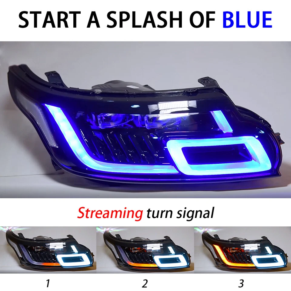 Conjunto de faros LED izquierdo y derecho para Land Rover Range Rover Sport 2014-2017 Foto 4 de 4