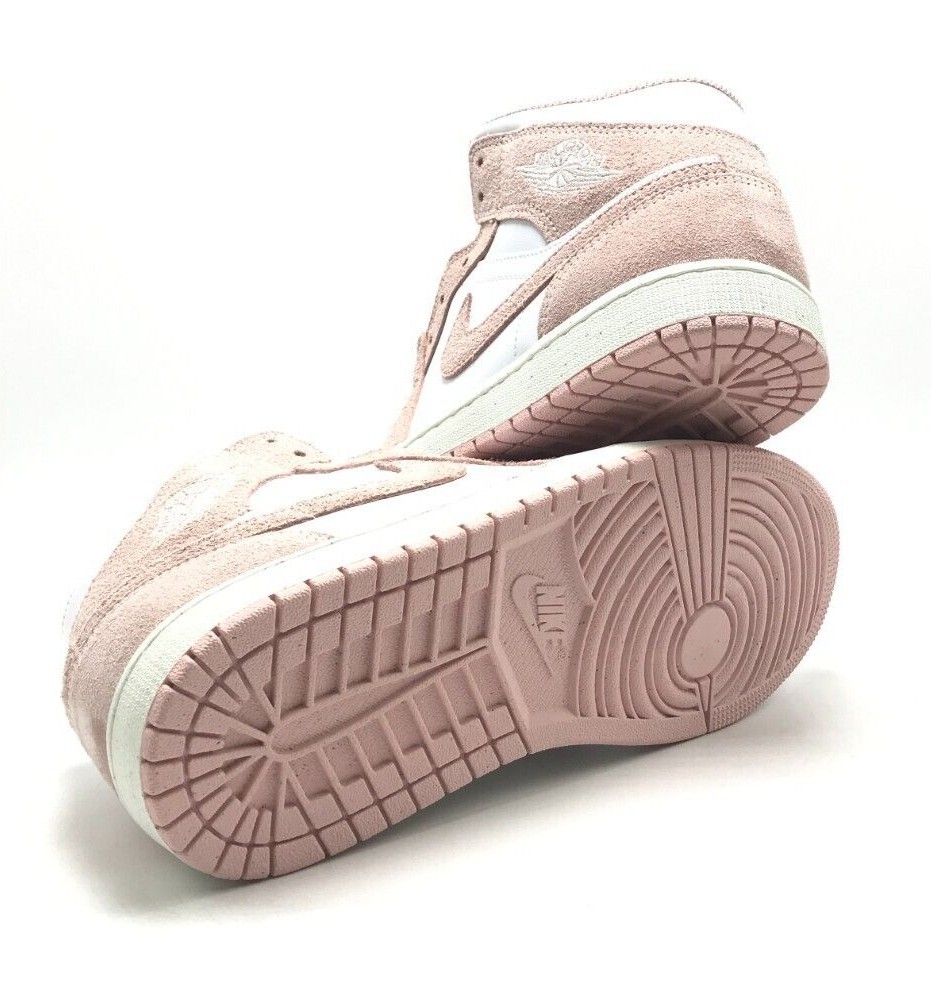 NEW* Men NIKE Air Jordan 1 Mid SE Whtie/Legend Pink (FN5215 161