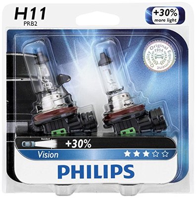 2x Philips H11 Upgrade Extra Bright Vision 12362 Halogen Light Bulb GERMANY Beam