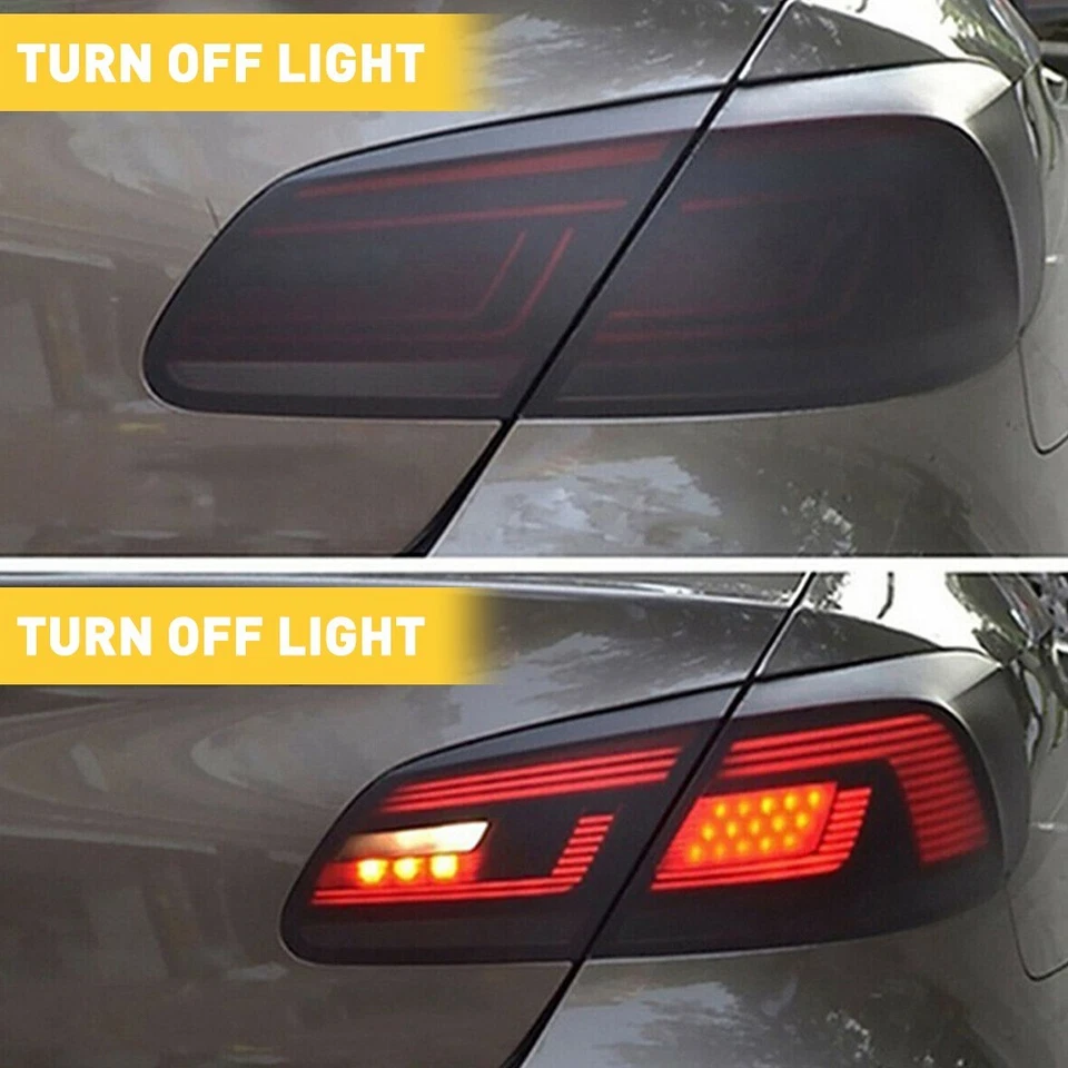 12"x72" Brillo Negro Mate Faro Humo Luz Trasera Luz Antiniebla Tinte Película Vinilo EE. UU. Foto 4 de 4