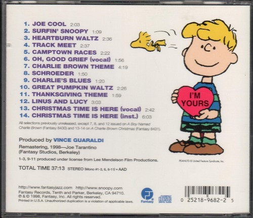 Vince Guaraldi Charlie Brown's Holiday Hits Audio CD 1998 Fantasy Free Shipping - Imagen 2 de 3