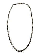 David Yurman Sterling Silver 4.25mm Wheat Chain Necklace 19.75 Inch