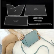 Leather Craft Clear Acrylic shoulder bag handbag Pattern Stencil Template XKB-70