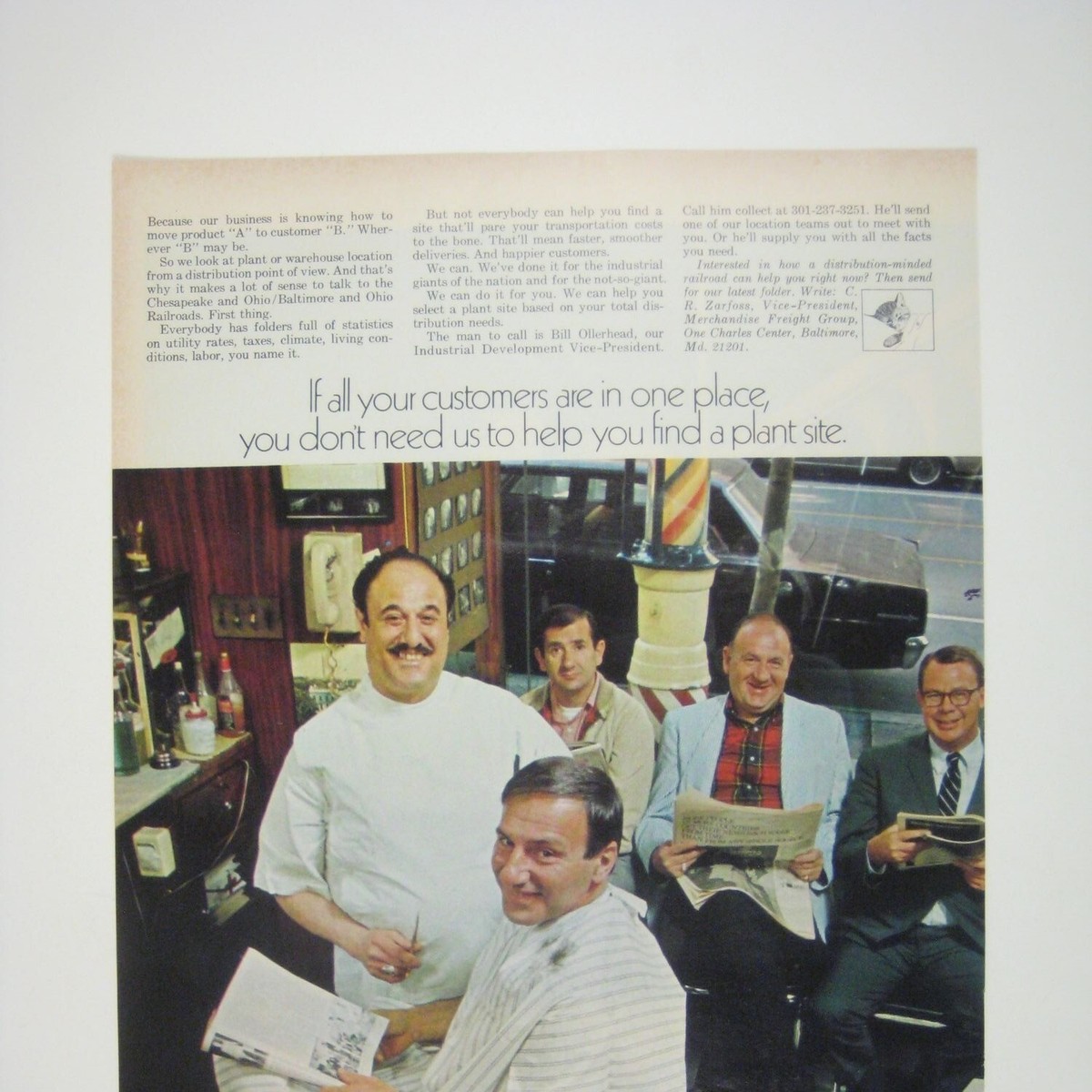 CO BO Railroads Barber Shop Trains ADVERT 1960s Vintage Print Ad 