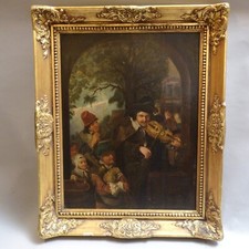 Dipinto Antico Scuola fiamminga XIX secolo