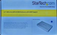 STARTECH 3.5in SILVER USB 3.0 EXTERNAL SATA III HARD DRIVE ENCLOSURE WITH UASP