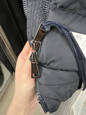 NEW Moncler Gie Long Down Jacket in Night Blue Size 00 | eBay