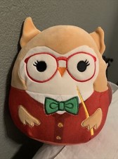 Squishmallow 8" Jaydelle Owl Soft Tan Back to School Plush BNWT Free Quick Ship