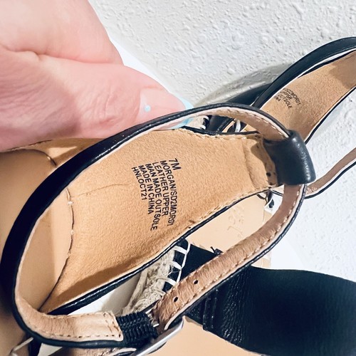 Splendid Women’s Morgan Black Leather Platform Espadrille Sandals Size US 7 NEW - Picture 8 of 11