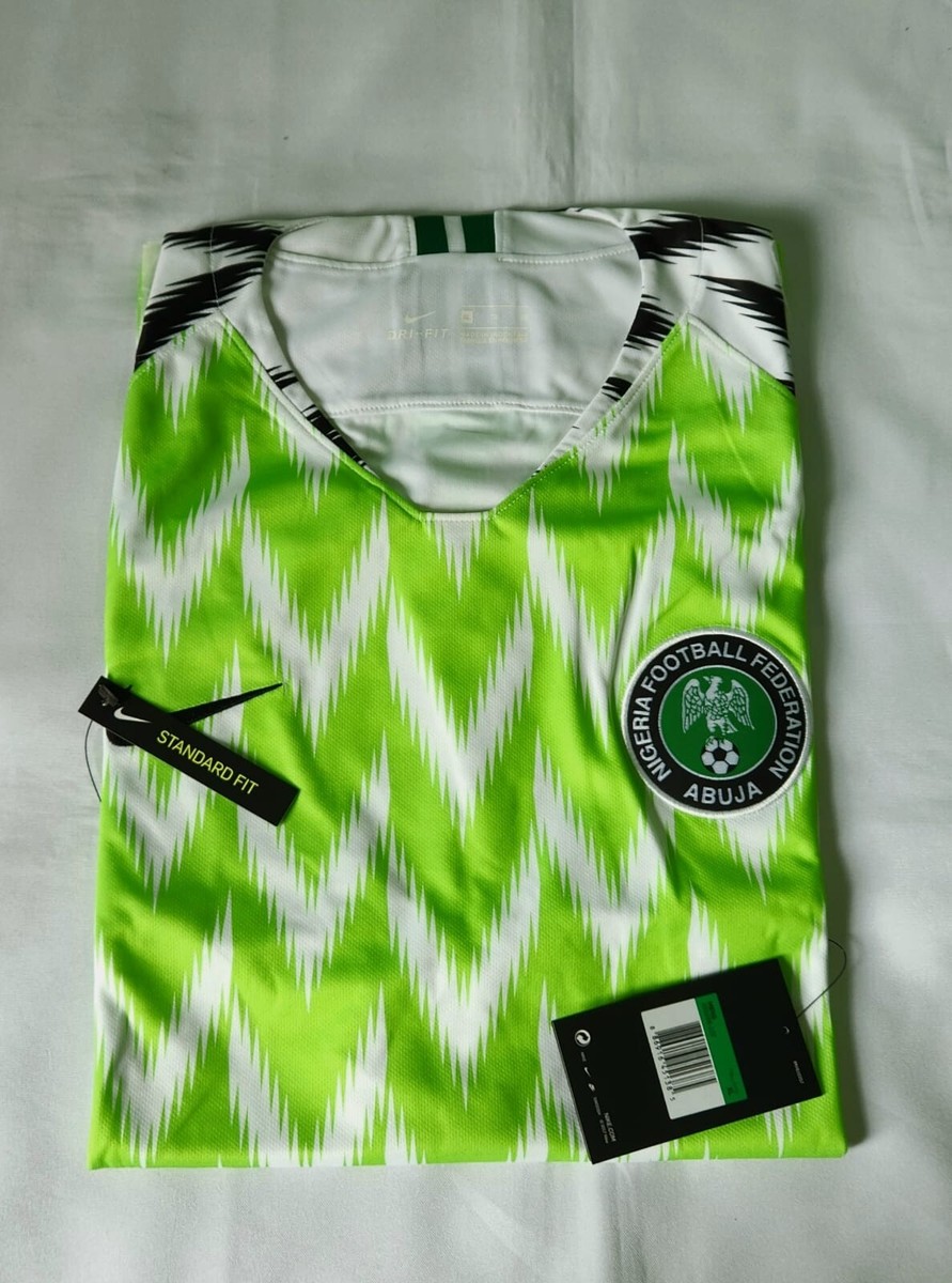 NIKE NIGERIA MEN JERSEY 2018 HOME STADIUM WORLD CUP SOCCER 893886