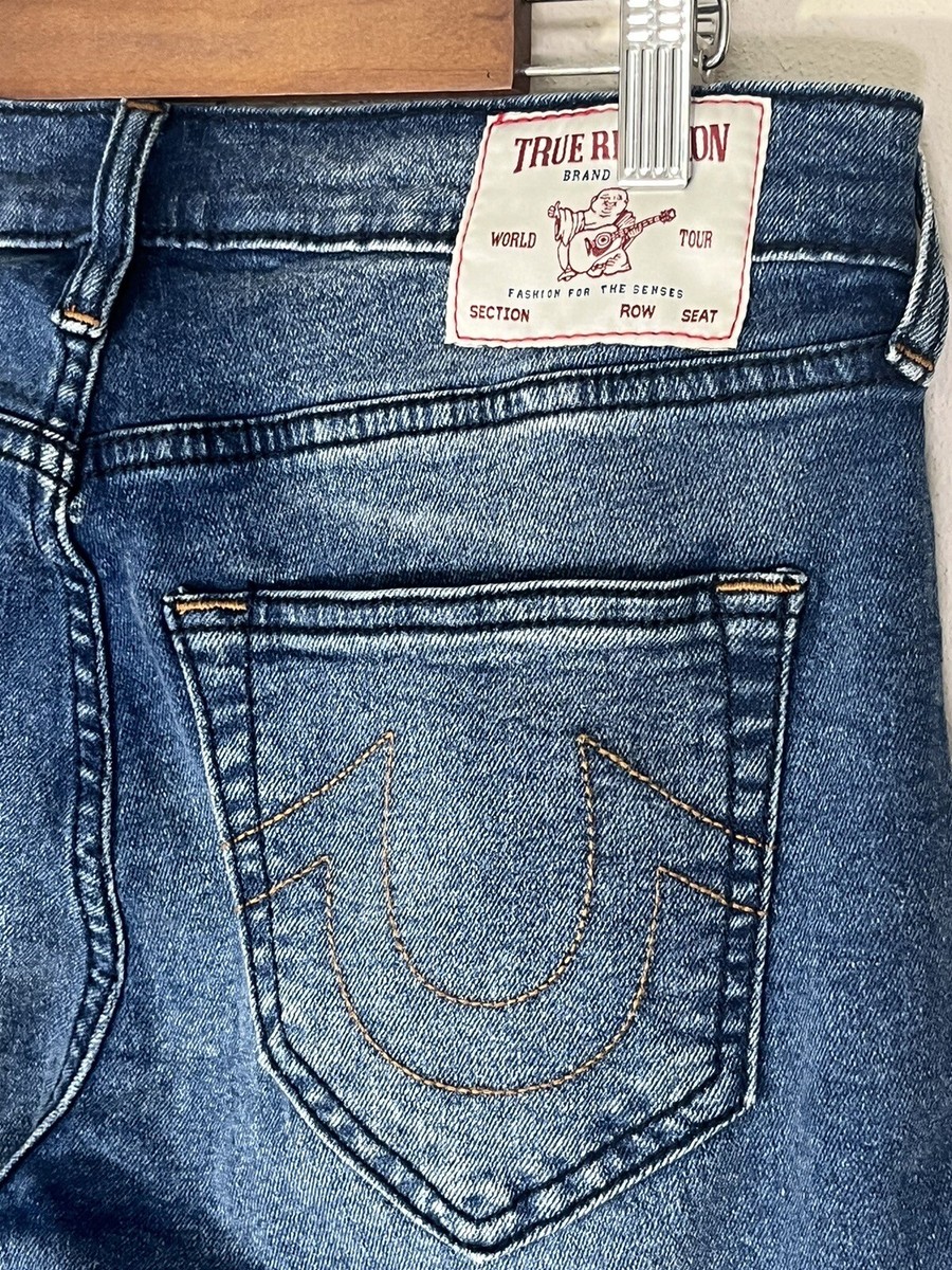 $219 True Religion ROCCO MOTO STITCH Relaxed SKINNY JEAN 107335 sz