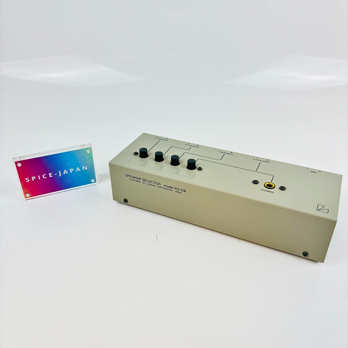 LUXMAN AS-5III Speaker Line Selector Silver Gray from japan