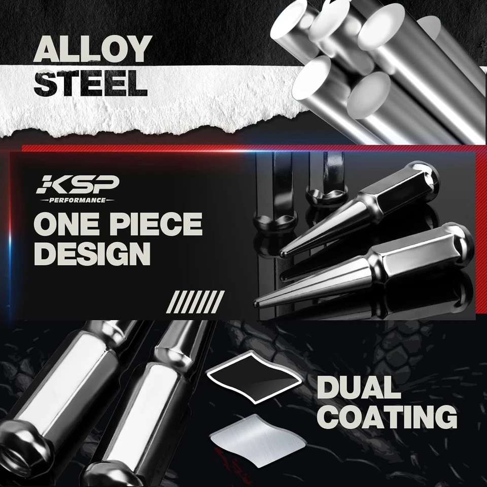 32 PIEZAS Tuercas Cromadas 9/16"" + Llave Ajuste Dodge RAM 1500 2500 3500 F250 F350 Foto 4 de 4