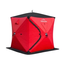 Your Choice Pop Up 3-4 Person Ice Fishing Shelter, Fully Insulated Ice Fishin...