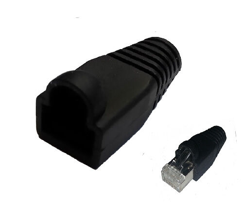 Sunnytech RJ45 Connettore Boot Cap per Cavo CAT7, 8.0mm OD, Colore Nero, Confezione da 60 - Foto 2 di 3