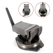 5 inch Precision Milling Vise 2 Way Clamp Vise 90º Angle Tilting Benchtop