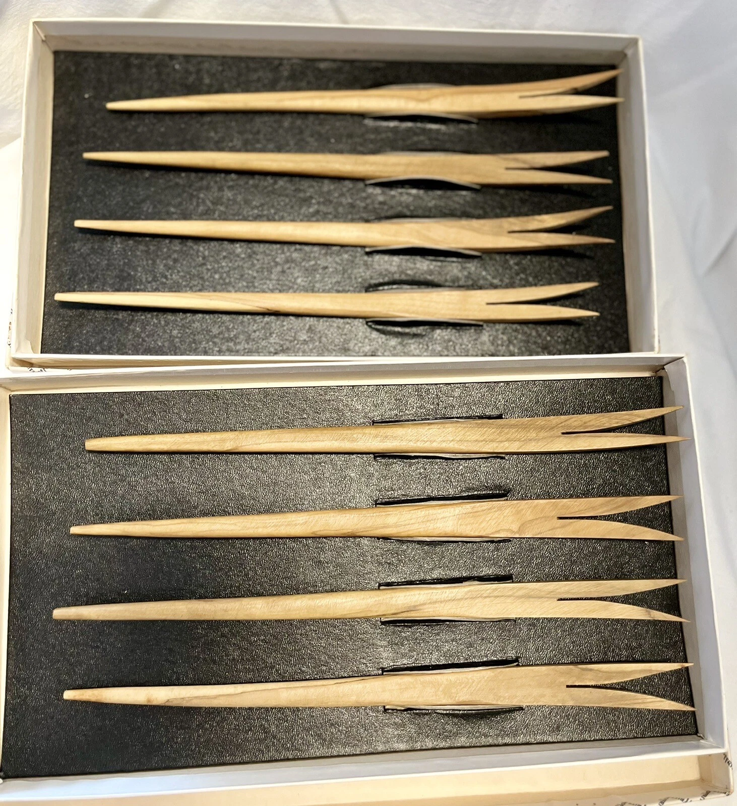 Fondue Forks All Wood Vintage 2 Sets