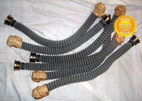 Hose Tube Pipe Soviet Russian Military Gas mask GP-5 Gray Rubber 40mm Original - Picture 2 of 4