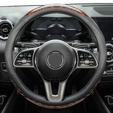 15 38cm Universal Wood Grain Car Steering Wheel Cover Anti-slip Accessories