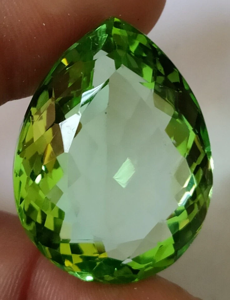 AAA+ 71.90 Ct. Large Green Amethyst Pear Cut Loose Gemstone for Ring & Pendant - Image 2 of 4