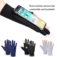 Summer Men Women Gloves Drive Cycling Touch Screen Non-Slip screen Ice Silk Thin