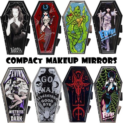 Kreepsville 666 Goth Coffin Compact Makeup Mirror Elvira Creature Vampira NWT
