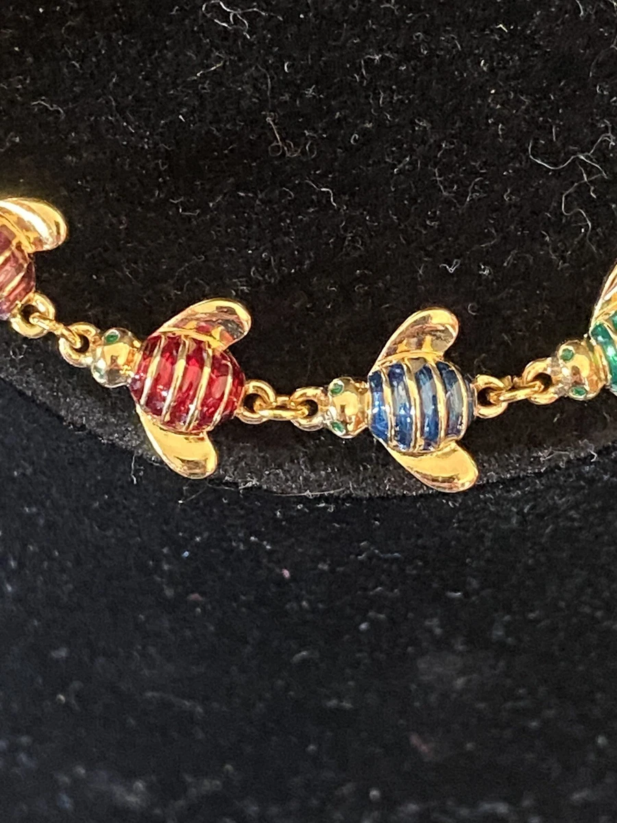 Joan Rivers Jeweltone Bee Bracelet with Ladybug 7 1 2