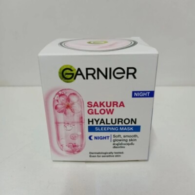 Garnier Skin Naturals Sakura Glow Hyaluron Sleeping Mask Night Serum Cream 50 ml