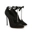 thumbnail 2 - Metal Chain Women's Suede Pumps Shoes Stiletto High Heels Pointed Toe Party Chic