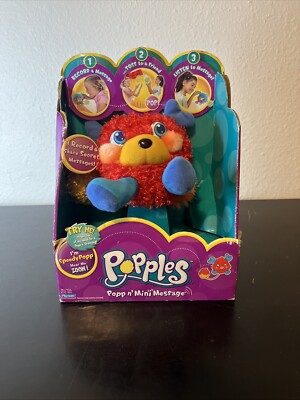 Vintage Popples Popp N  Mini Message New In Box Works Rare 2007 Speedy Pop
