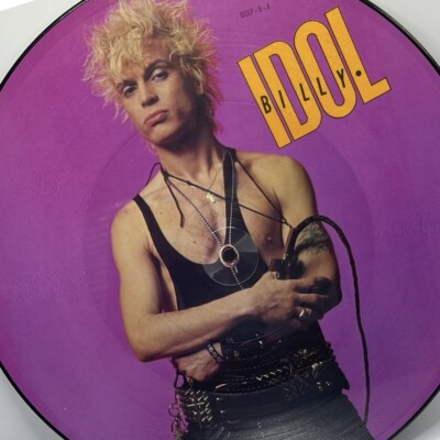 Vintage Billy Idol Picture Photo Vinyl LP Record 12” 45 rmp 1986