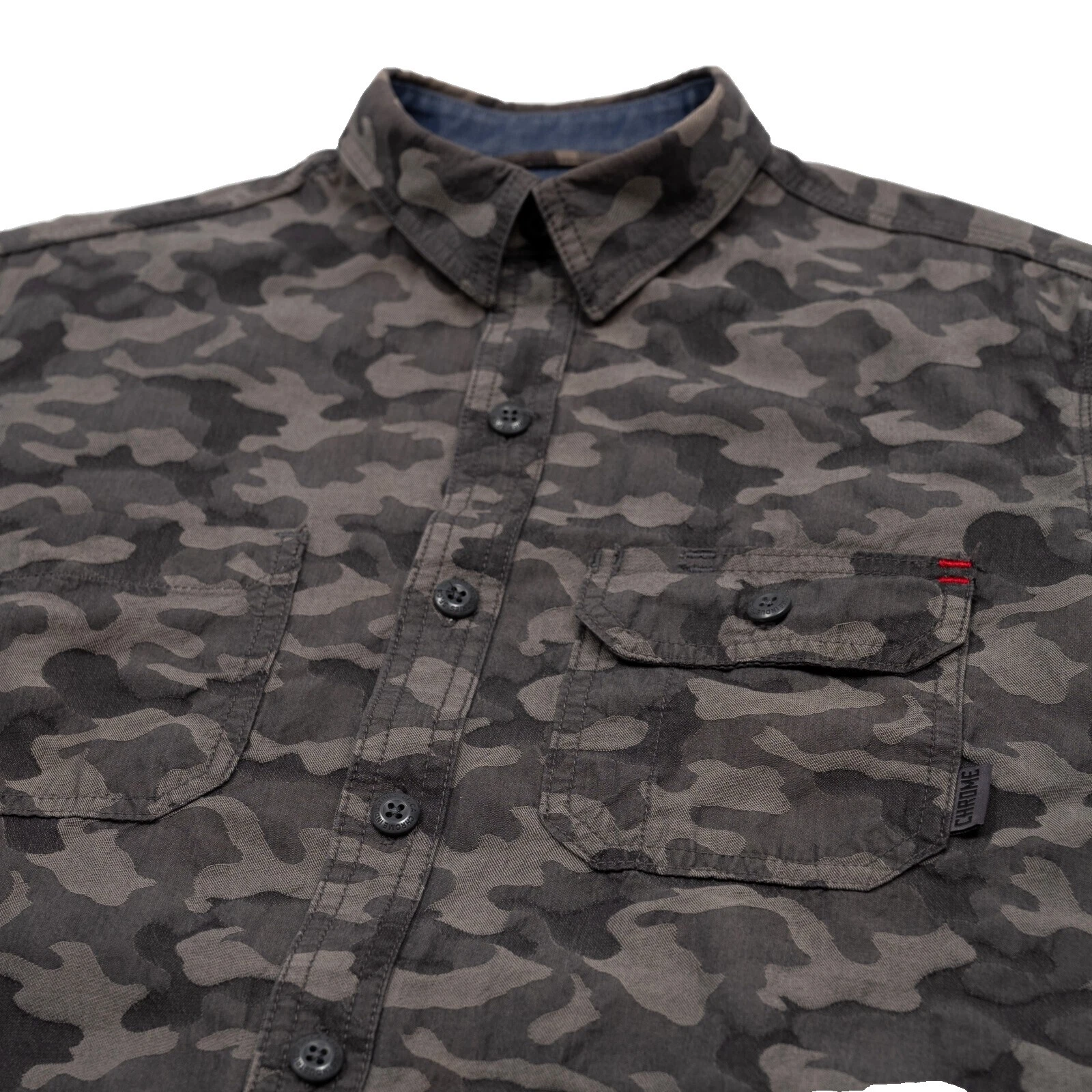 Corte Normal Algodón Chrome Informal Con Botones camisas para hombres