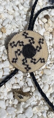 O odham Horsehair Basket Bolo Tie