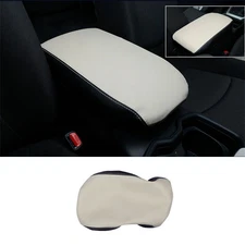 For Toyota RAV4 2019-2022 Beige Leather Central Console Armrest Box Cover Trim