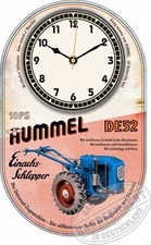 Hummel DE 52 Schlepper Oldtimer Retro Wanduhr Traktor Deko Einachser