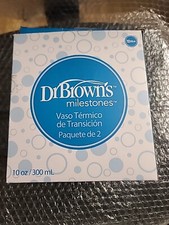 Dr. Brown's Milestones Hard Spout Insulated Sippy Cup with Handles, Blue, 10 oz