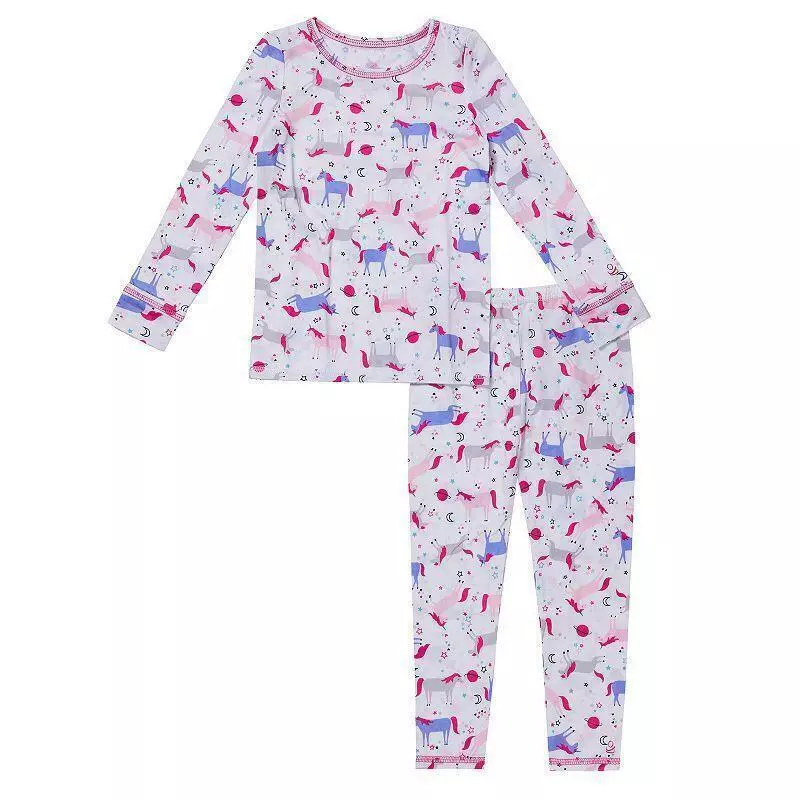 Cuddl Duds Unicorn Thermal Underwear 2-Piece Base Layer Set