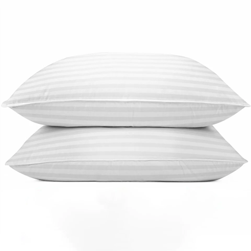 Filled Pillows Quilted Luxury Ultra Loft Jumbo Super Bounce Back Pillows -2 Pack - Image 3 of 4