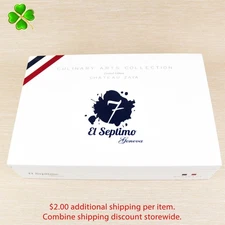 El Septimo Geneva Bordeaux Empty Wood Cigar Box 10.25" x 6.75" x 2.25"