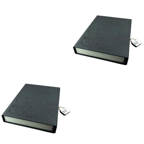 2 Pieces Lockable Diary Password Book with Code Journal Hard Cover ...