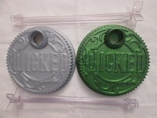 Lot 2 Wicked for Good Movie Elphaba Glinda Deluxe Plastic 2 Piece Doll Stands