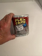 Flex Tape As Seen on TV Strong Rubberized Waterproof Tape 4 in x 5 Ft Clear
