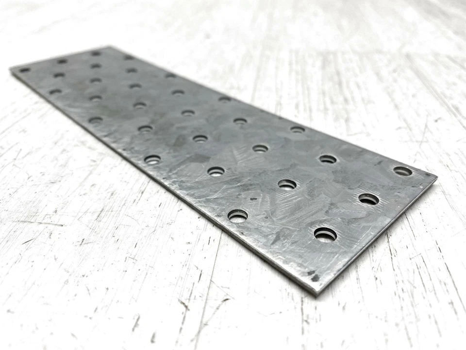 Juego de 4 placas de acero perforadas BGS Diy 80791 180 x 40 x 2 mm B-WARE - Imagen 4 de 4