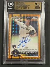 💥🔥⚾️2026 TOPPS CHROME ORANGE GEOMETRIC AUTO JACOB MISIOROWSKI /25 BGS 9.5/10