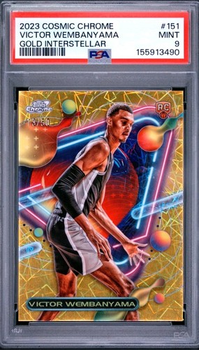 Victor Wembanyama [Gold Interstellar Refractor] #151 2023 Topps Cosmic Chrome card