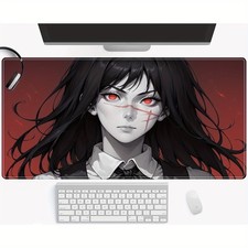 40 90cm1pc Large Anime Girl Gaming Mouse Pad with Manga Art - Non-Slip Rubber Ba