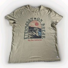 T-shirt uomo Marine Layer manica corta gialla eternamente in pausa Big Sur CA grande 
