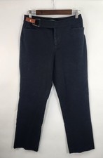 Lauren Ralph Lauren Pants Women's 6 Leather Detail Belt Black Stretch Equestrian