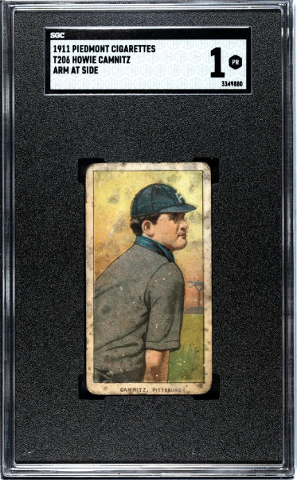 1909 T206 HOWIE CAMNITZ PIEDMONT 350-460 ARM AT SIDE SGC 1 PITTSBURGH PIRATES
