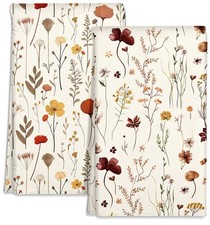 2 Pack Microfiber Kitchen Towels 18x26 inch Spring Flower Hand Towels Soft